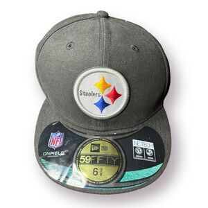 Pittsburgh Steelers New Era Snapback 6 5/8‎ Fitted Hat 59Fifty NFL NWT